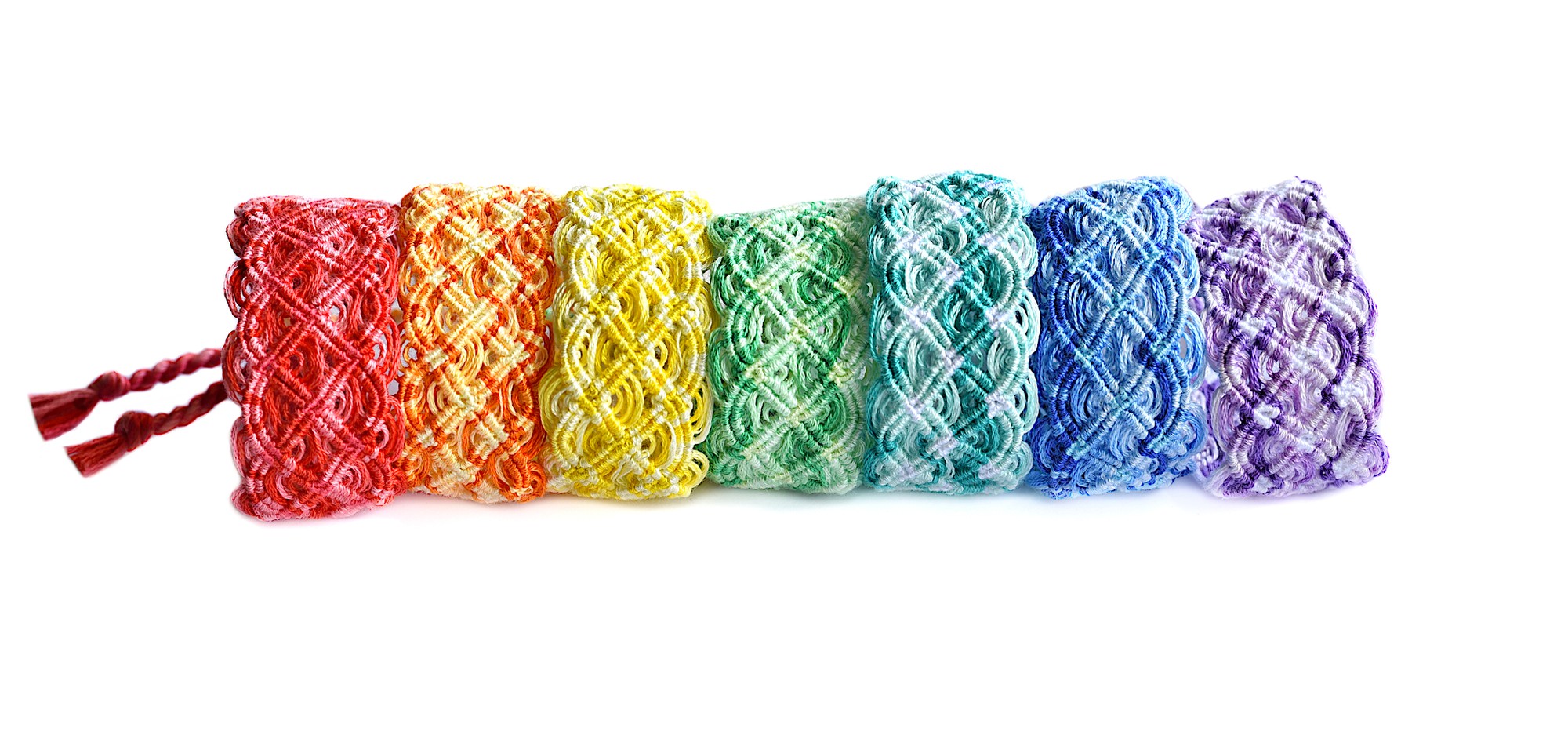 Dettaglio punto nodino colorato